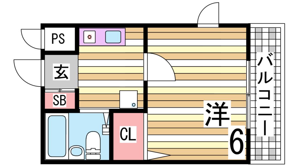 神戸市垂水区中道のマンションの間取り