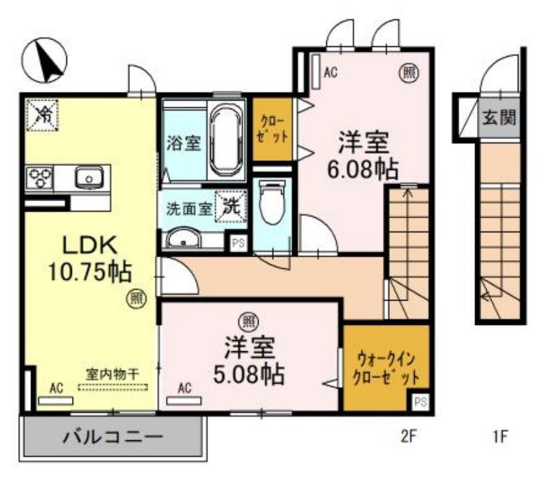 姫路市苫編南のアパートの間取り