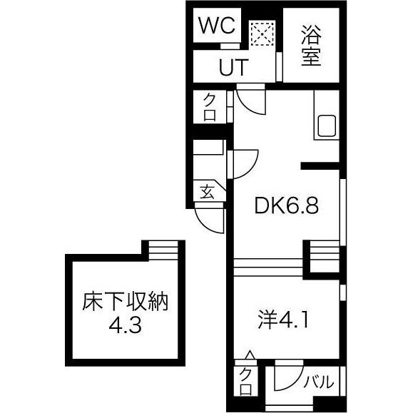 ハーモニーテラス伝馬の間取り