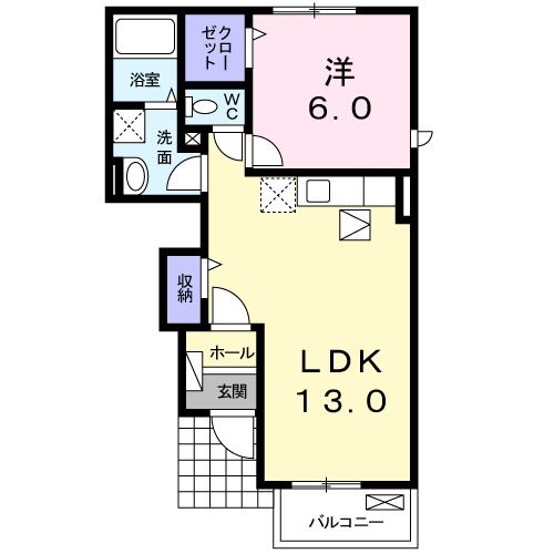 宗像市須恵のアパートの間取り