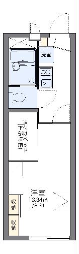 レオパレスハイツファーストの間取り