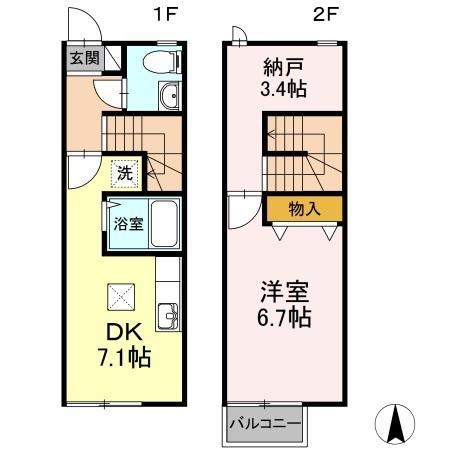 盛岡市向中野2丁目築17年の間取り