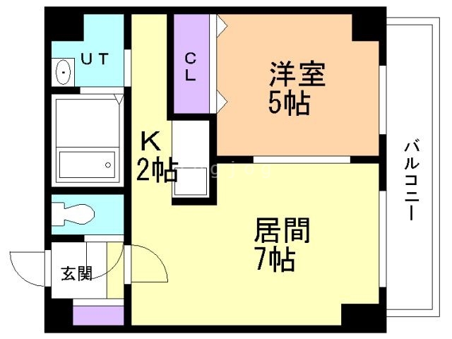 札幌市北区北二十三条西のマンションの間取り