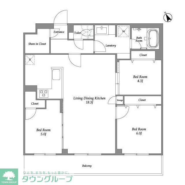 大田区田園調布本町のマンションの間取り