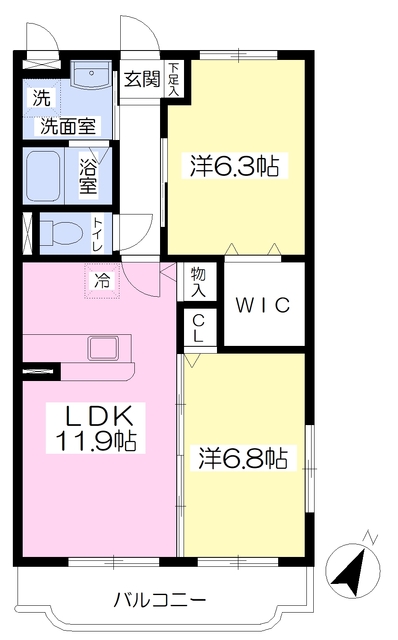 グランディール参番館の間取り