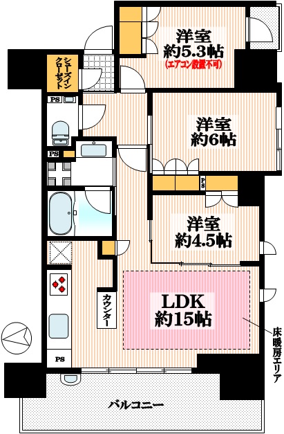 シティハウス調布北ステーションコートの間取り