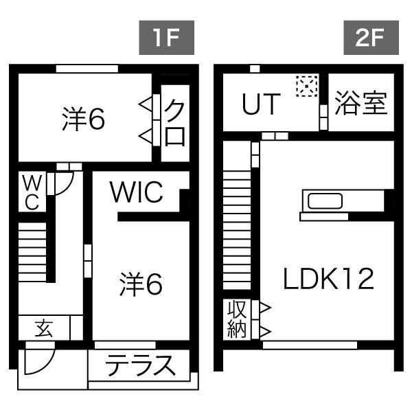 知多市八幡のアパートの間取り