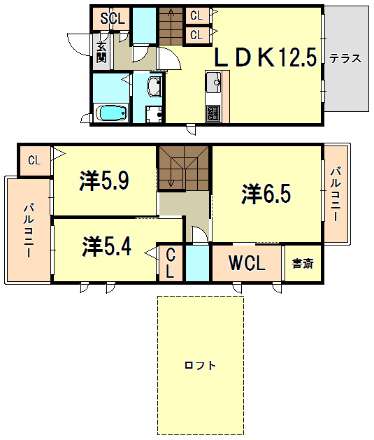 ヴィラージュ山手の間取り