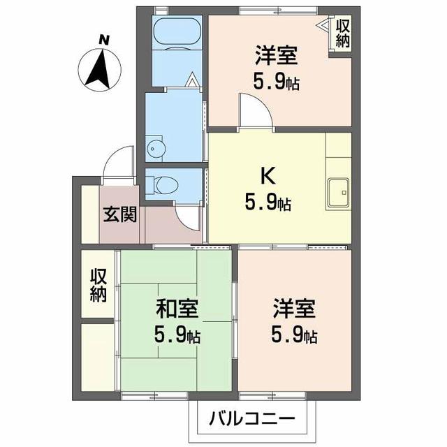 しあわせ荘Ｂの間取り