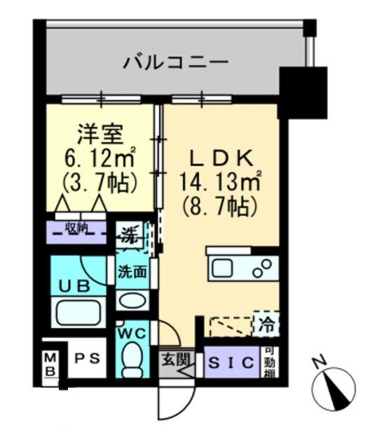 高松市福田町のマンションの間取り