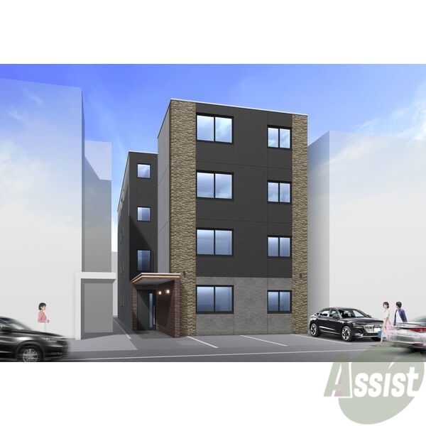 建物外観　完成予想パース　中央区北１３条西「ＯＮＥ－ｓｏｅｎ」