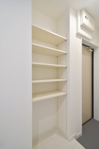 玄関　たっぷりとした収納スペースです