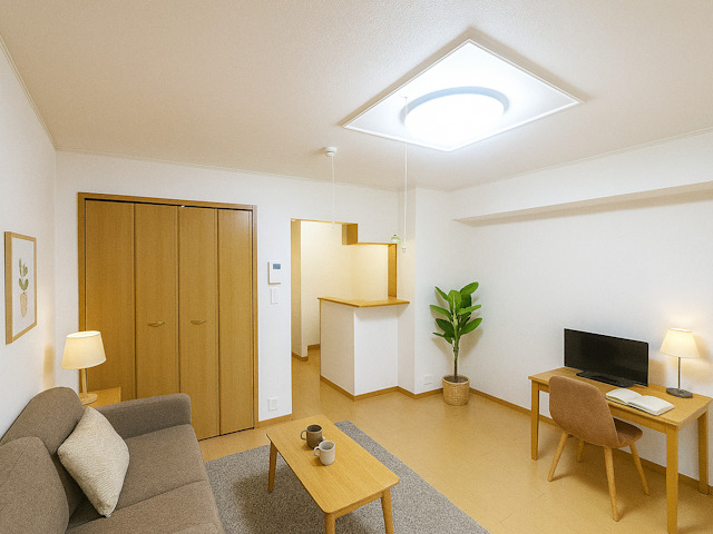 居室・リビング　CGで家具等を配置したもので家具等は含まれません。