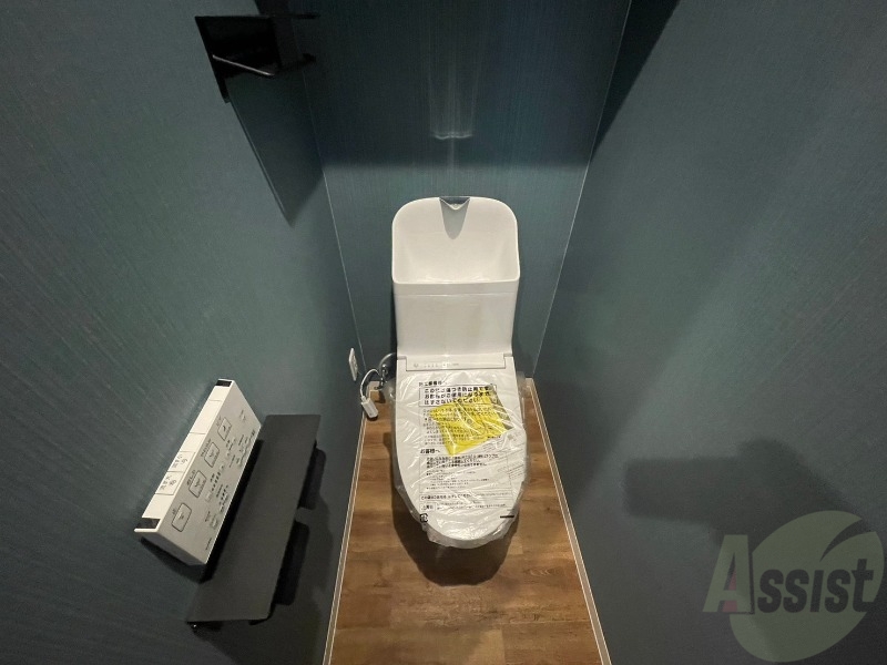 トイレ　ウォシュレット機能がついたトイレ。安心して使用できますね。