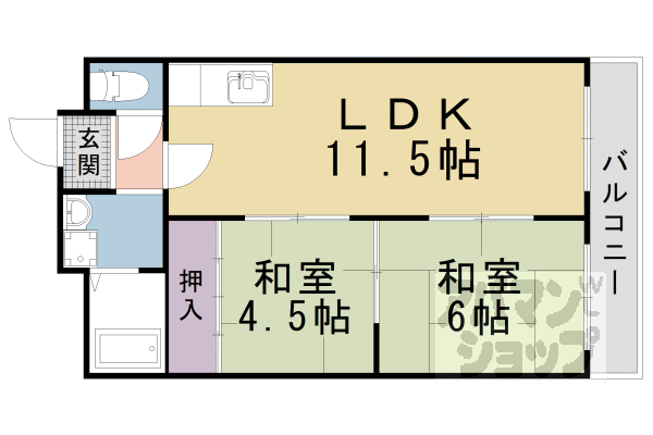 報徳マンションの間取り写真
