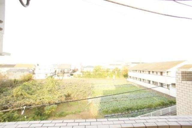 眺望　お部屋前には緑があるので、心癒されますね☆