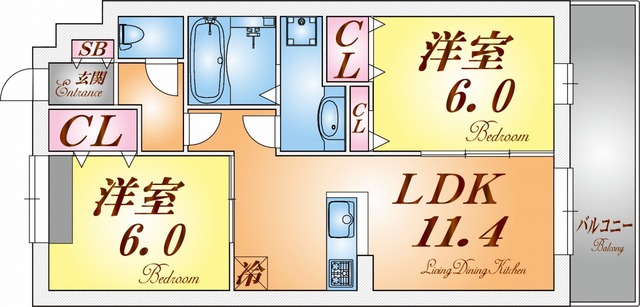 LaLa FUKUDAの間取り写真