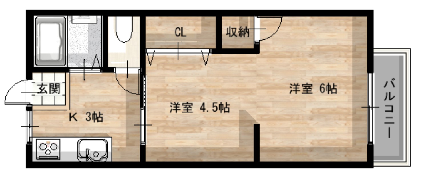 地下鉄谷町線 守口駅 徒歩18分 2階建 築35年の間取り写真