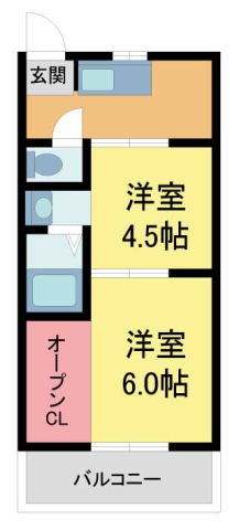 ハイツテンドウの間取り写真