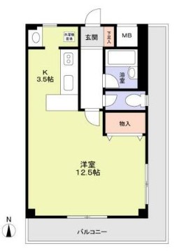 ＪＲ京浜東北線 王子駅 徒歩10分 5階建 築39年の間取り写真