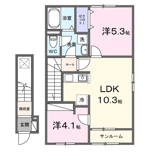 ＪＲ小野田線 南小野田駅 徒歩7分 2階建 新築の間取り写真