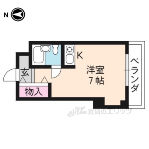 コーポ出町柳の間取り写真