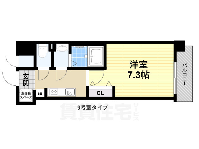 ＪＲ阪和線 堺市駅 徒歩6分 10階建 築2年の間取り写真