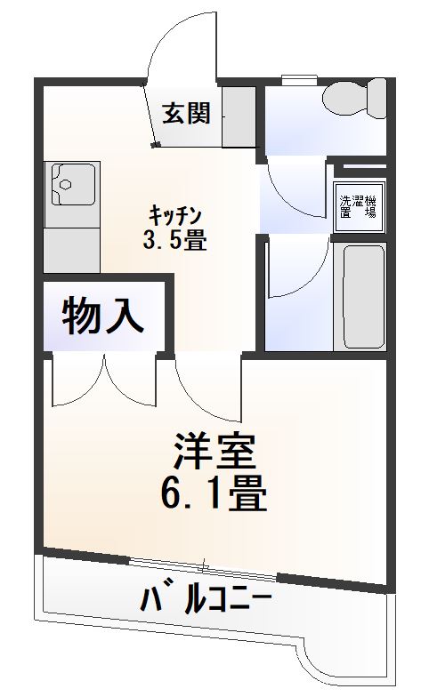 京屋ハイツIIIの間取り