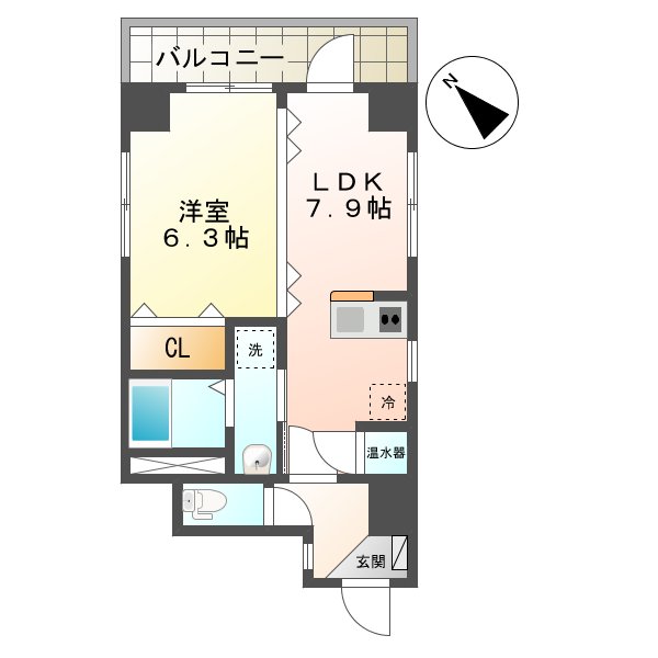 長崎市賑町のマンションの間取り