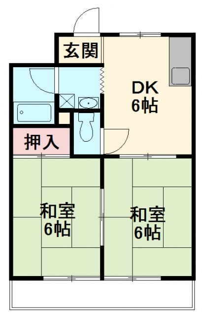 名古屋市北区辻町のマンションの間取り