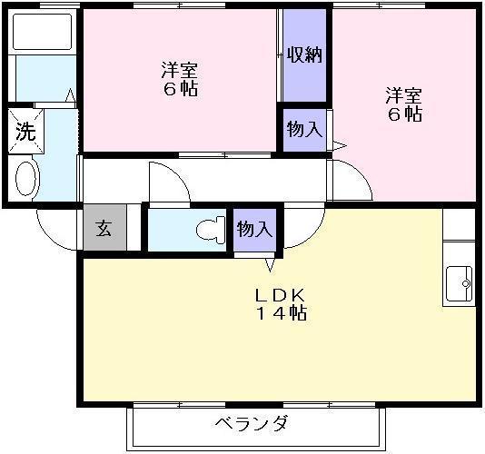 ウインディア今堀の間取り