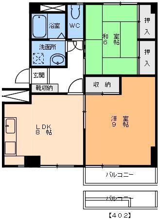 コーポラスかやまちの間取り