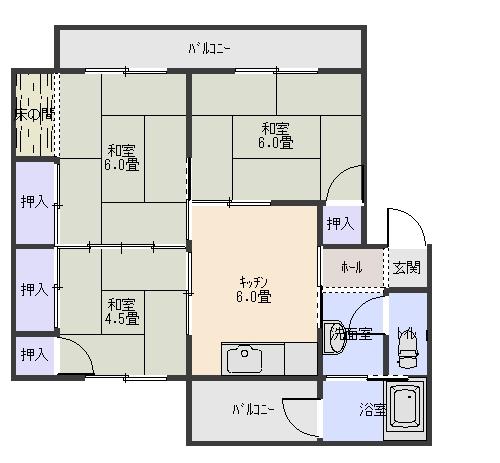 川田アパートの間取り