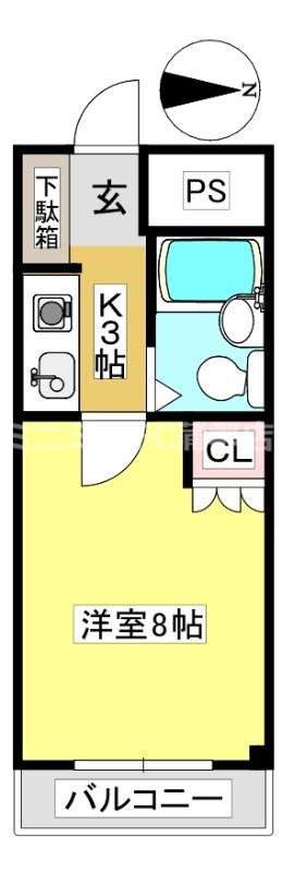 スカイエクセル御津Aの間取り