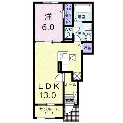 【姫路市御立中のアパートの間取り】