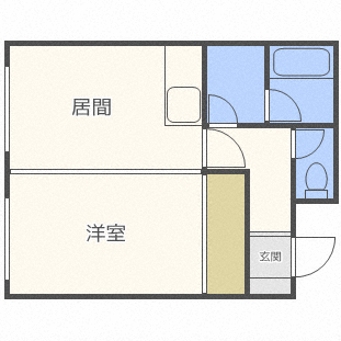 札幌市西区発寒十一条のマンションの間取り