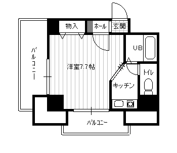 西本丸の内マンションの間取り