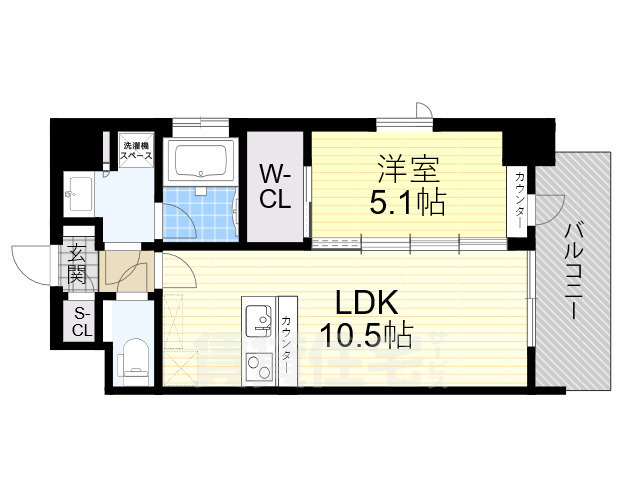 スプランディッド江坂3の間取り