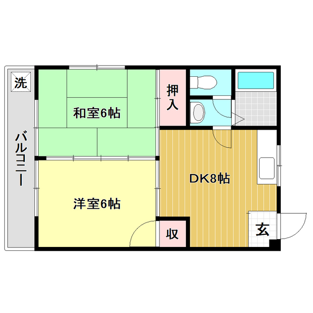 リバープール桟四の間取り