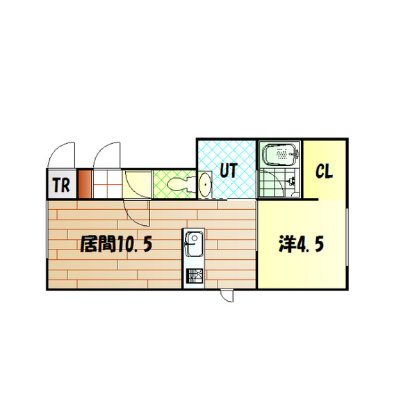 旭川市錦町のアパートの間取り