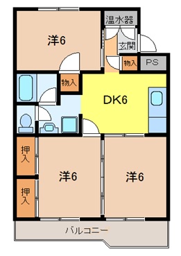 第一及川ハイツの間取り