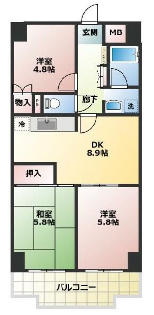 ポレール石神井の間取り