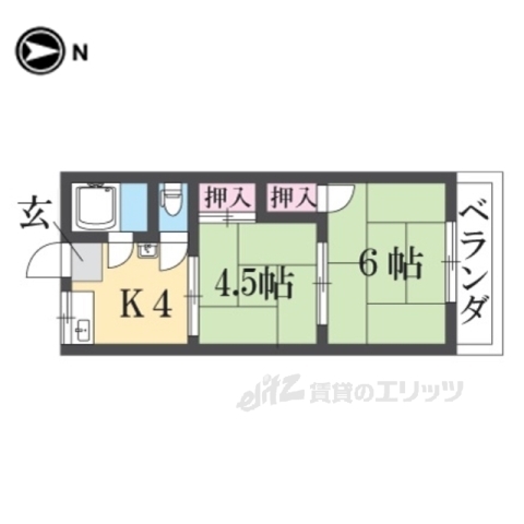 奥野ハイツの間取り