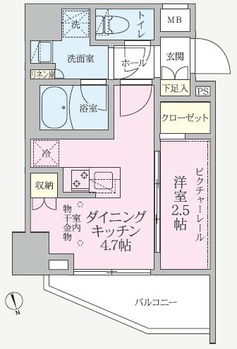 ＡＲＫＭＡＲＫ五反野の間取り