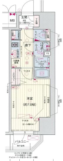 プレサンス堺筋本町駅前シェルの間取り