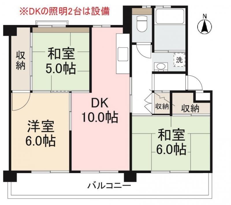 【ヴィラ・アンソレイエ牟礼Iの間取り】