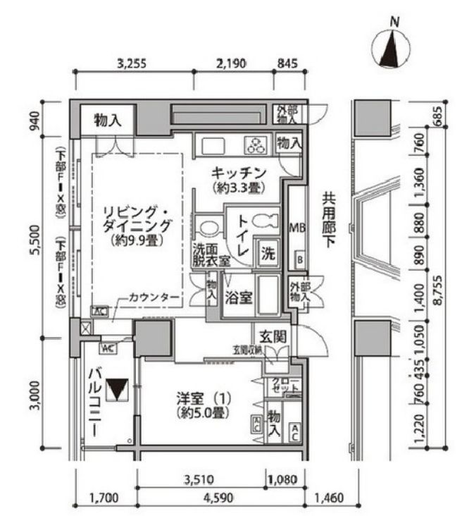 東雲キャナルコートＣＯＤＡＮ１９号棟の間取り