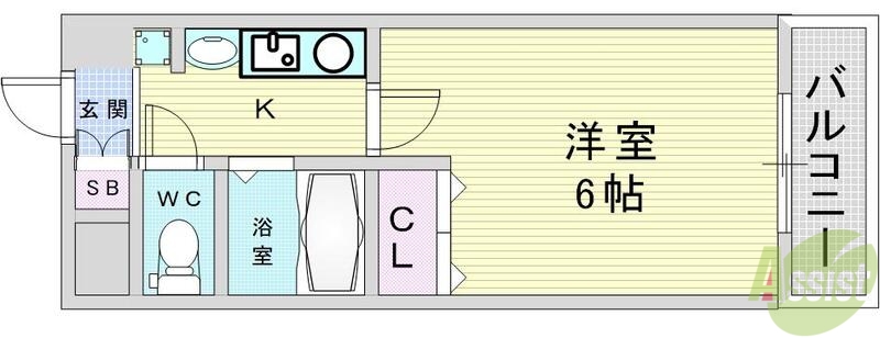 アクロス塚本リヴィエールの間取り