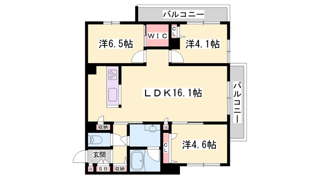 シャーメゾン英賀保東の間取り