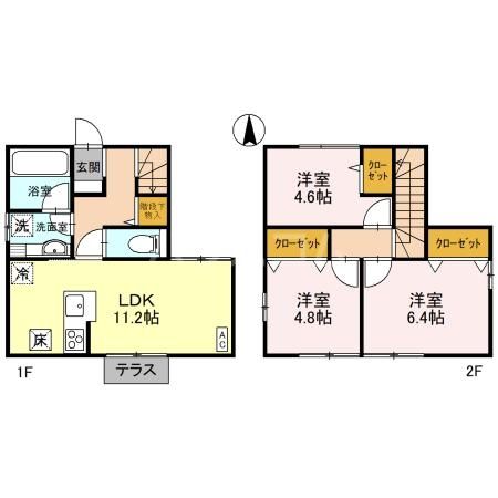 （仮）D-ROOM川越市上戸貸家　B棟の建物外観